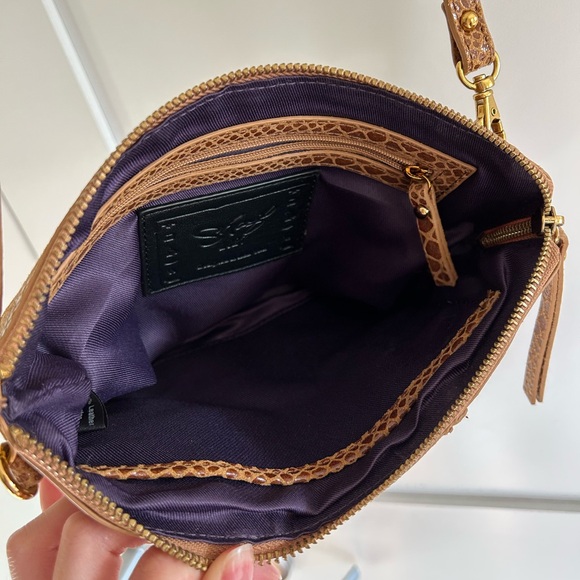 Sharif 1827 New York Brown Leather Crossbody Bag - Picture 10 of 11